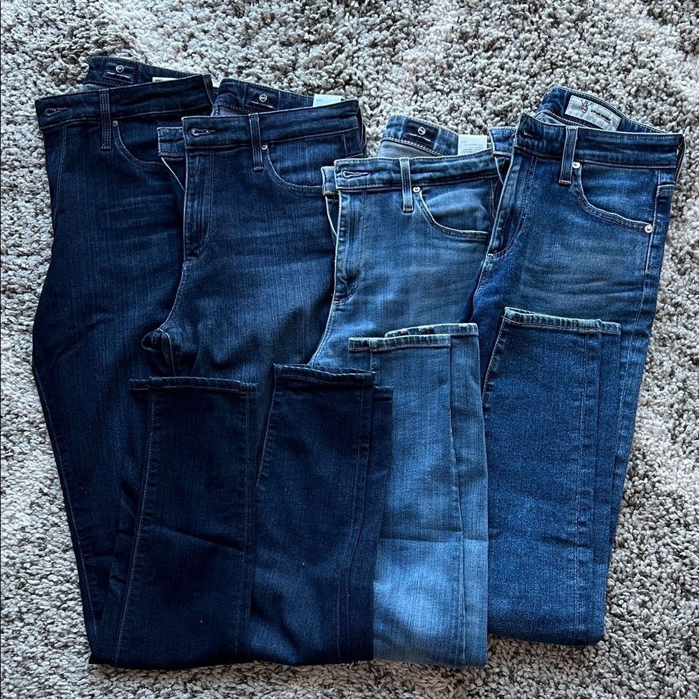 AG Adriano Goldschmied Farrah high rise  skinny jeans lot of 4 size 28